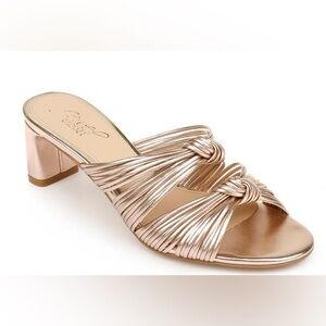 NWT Jewel Badgley Mischka Cheryl Knotted Slide Sandal, 8
